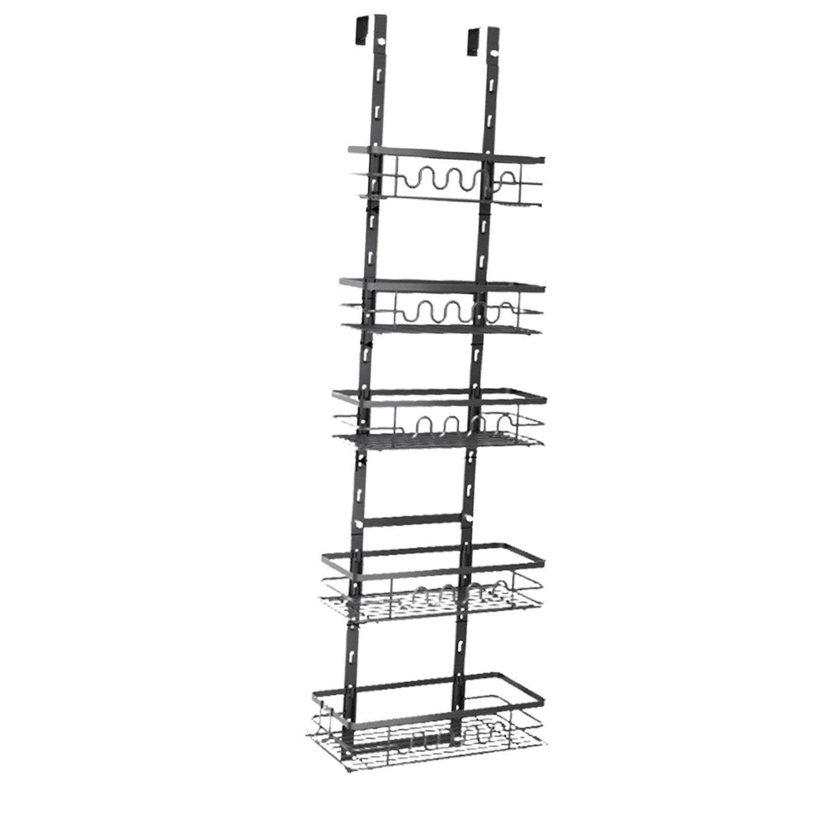 Organizador de Despensa Colgante para Colgar en La Puerta, Especiero para Colgar en La Puerta, 5 Cestas Ajustables, Almacenamiento de Despensa