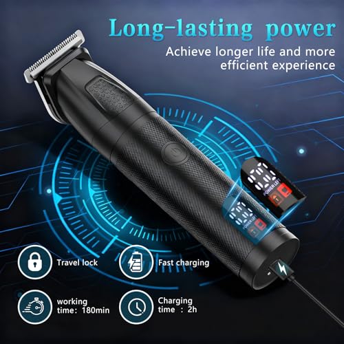 6-in-1 Men's Grooming Kit, Cordless Beard Trimmer & Hair Clipper for Men with Nose Hair Trimmer & Mustache Trimmer Attachments, Waterproof USB Rechargeable Personal Care Set, Gifts for Men - Image 4