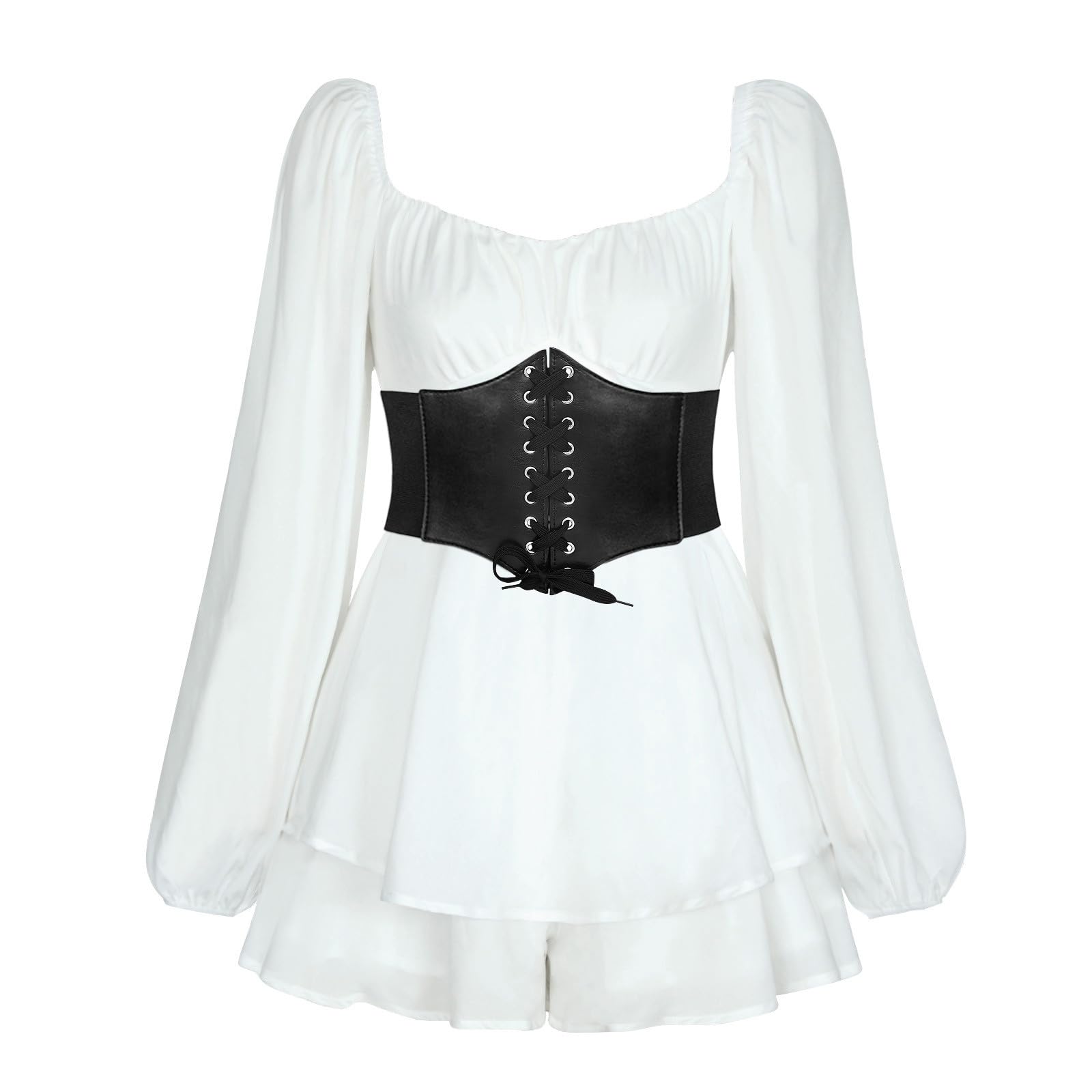 green emerald velvet dress Lapis Mini Dress White / M