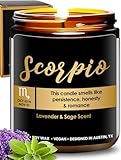 Scorpio Candle, Thoughtful Zodiac Gifts for Men and Women, Unique Astrology Candle, Scorpio Sign Gifts for Astrology Lovers, Perfect Presents for Birthday, Christmas, Special Occasions, Gift Ready