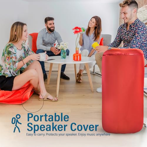 Image of Autofact Premium Speaker Cover for JBL Party Box 710 Lightweight Orange Fabric with Dustproof & Scratch-Resistant, Durable & Easy to Carry (Large Size Speaker Only)