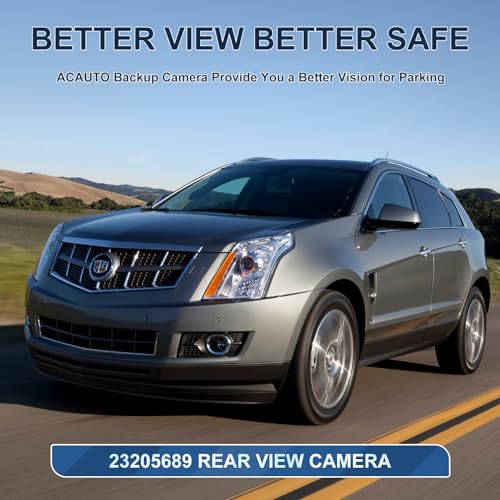 Image of Rear View Backup Camera Fit for Cadillac SRX 2010-2016, Reversing Parking Assist Camera OE Replacement 20910350 15926122 22915398 (6 Plug pin Holes)