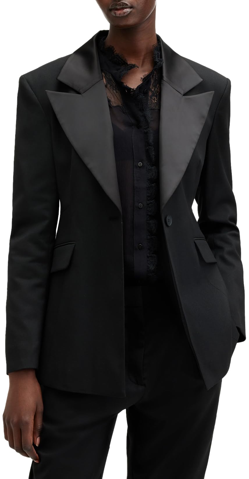 AllSaints Womens Sister Blazer Black