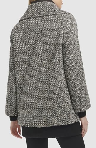 Kenneth Cole Women's Inner Quilted Bib Novelty Tweed Wool Coat4