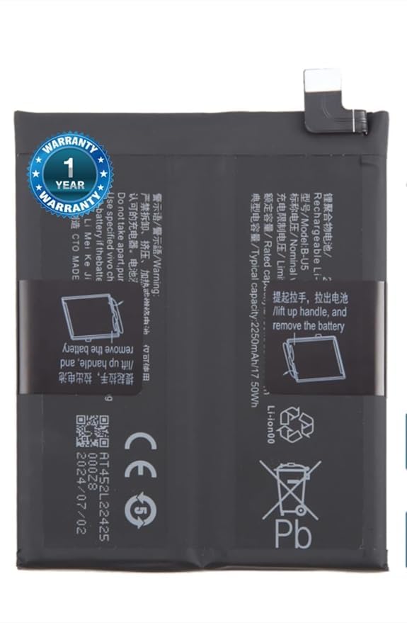 Image of Original B-U5 Battery for vivo X80 /17.5WH / 7.78V / Battery with 1 Year Warranty *** (ERT36)