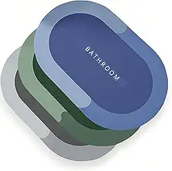 Kit 3 Tapetes Mágicos Antiderrapante Absorvente De Secagem Rápida Para Banheiro E Casa Premium
