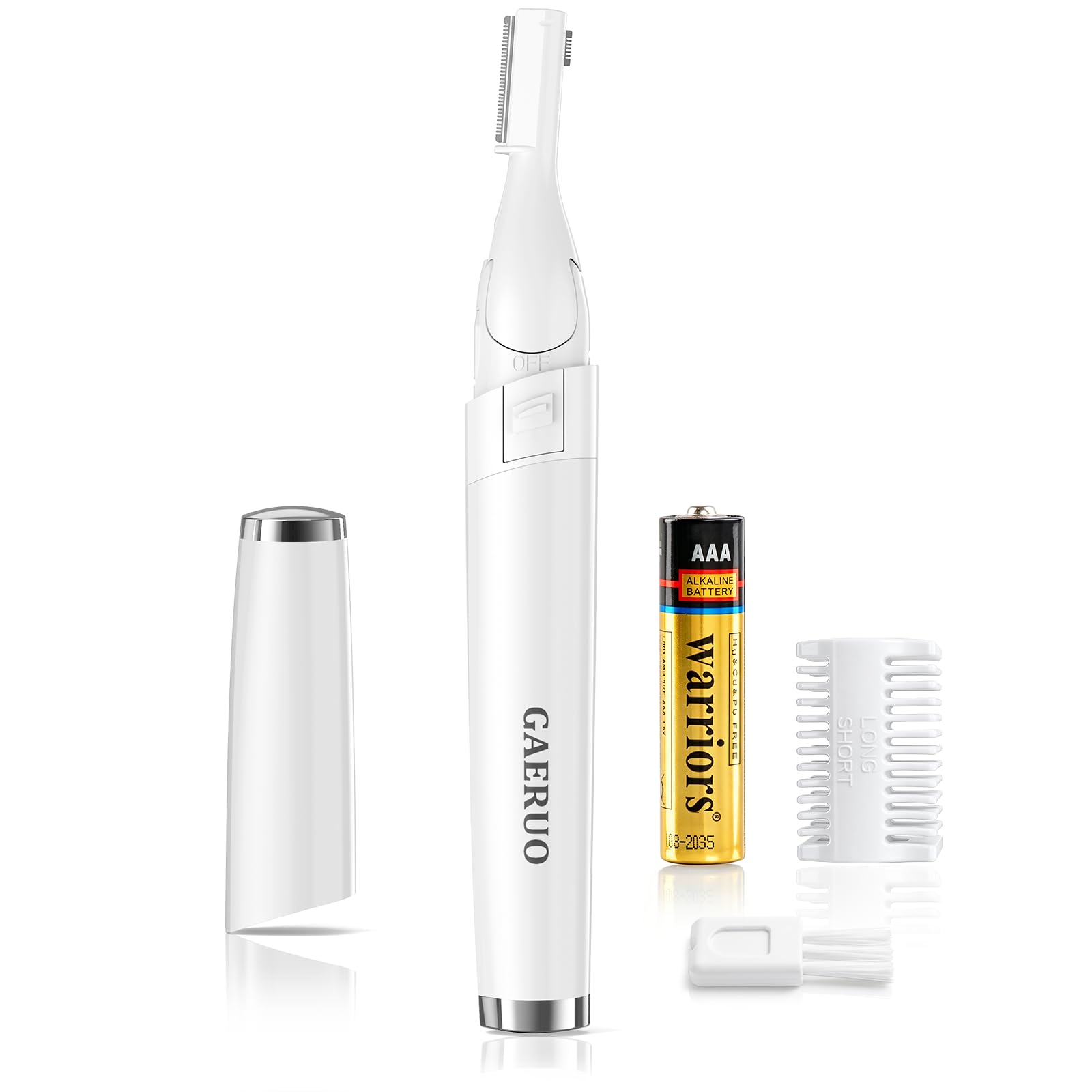 Eyebrow Trimmer for Women, Safe Painless Eyebrow Razor with Comb Battery