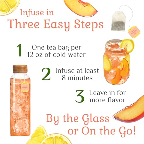 Bigelow Botanicals Cold Water Infusion Herbal Variety Pack, Caffeine Free Tea with Cranberry, Watermelon, Blackberry, Strawberry, Peach & Blueberry Flavor, 18 Count Box (Pack of 6), 108 Total Tea Bags - Image 4