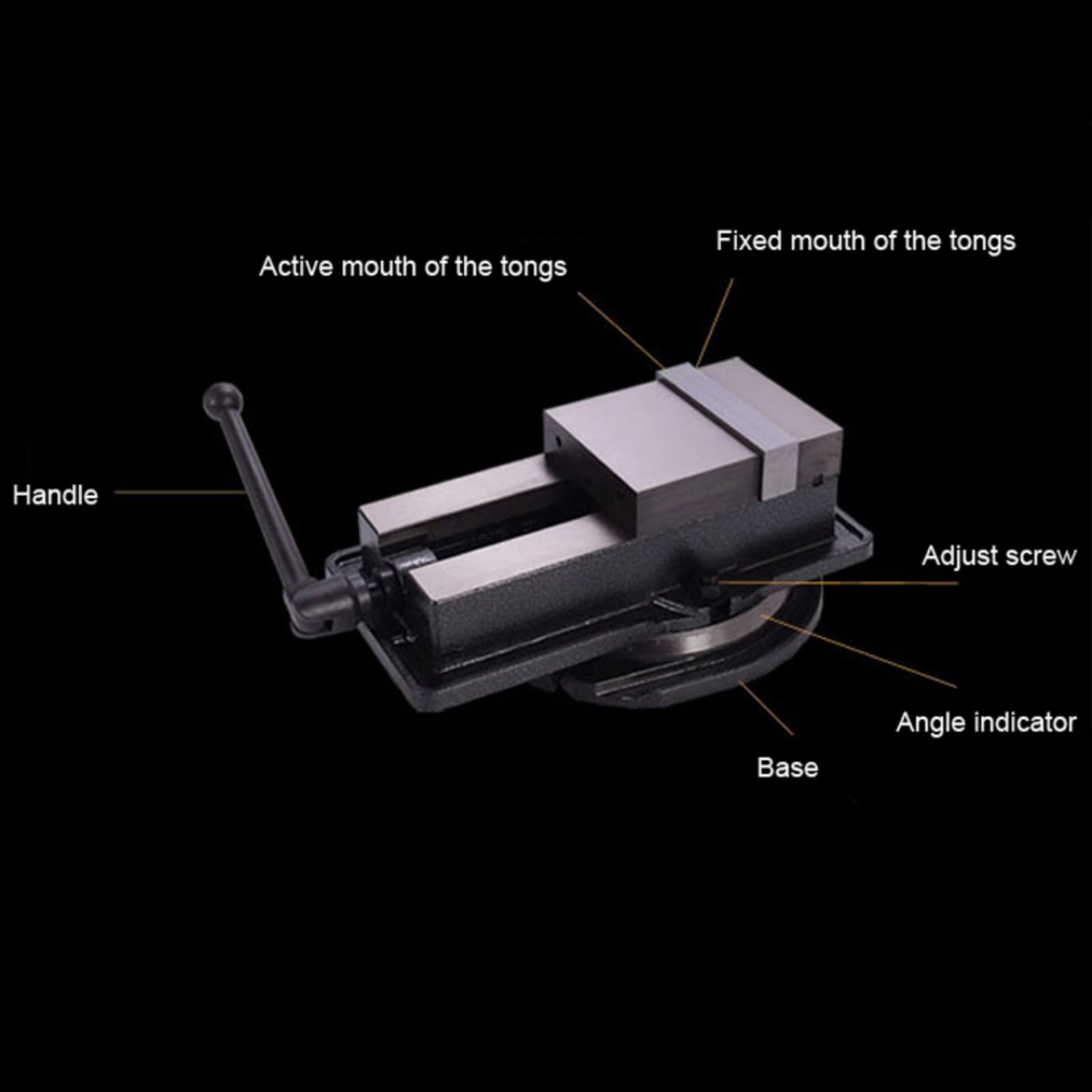 BEILOCKERY 4 Inch Milling Machine Vise Bench Clamp Vise With Adjustable Directional Base High Precision Milling Machine Bench Vise Industrial Grade Vise