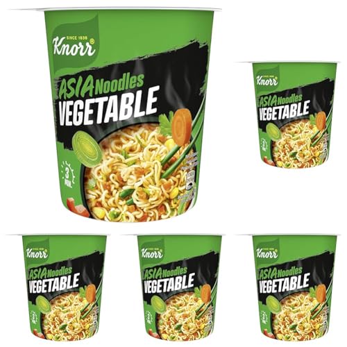 Knorr Noodles Vegetable Taste, Noodles Istantanei, Vegetable Taste, Pronti in 3 Minuti, Spezie Selezionate - 65 gr (Confezione da 5) Knorr Noodles Vegetable Taste, Noodles Istantanei, Vegetable Taste, Pronti in 3 Minuti, Spezie Selezionate - 65 gr (Confezione da 5)