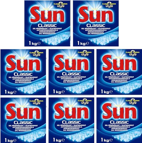 Sun Classic – Sal 1 kg – Limpiador para lavavajillas – Paquete de 8