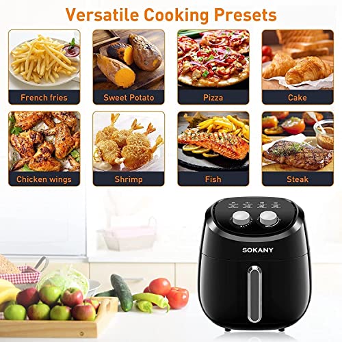 Image of Multi-Functional Air Fryer 4 Liter Electric Hot Oven Oilless Cooker Air Fryer Machine with Nonstick Pot Easy Knob Cooking Pan Kitchen for Baking, Frying, Roasting, Grilling Air Fryer (1500 W)