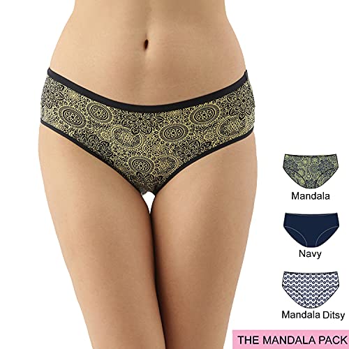 Image of Enamor Women's Cotton Hipster Panty Regular Fit Animal Print Panties (Pack of 3)