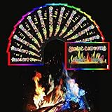 BARVERE 12 Stück Feuerzauber Pulver, Magic Fire, Pulver für Buntes Feuer, Magical Flames für Outdoor-Events, Halloween und Weihnachten, Feuerstellen, Kamine