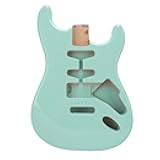 Electric Guitar Body, Solid Poplar Wood Unfinished ST Guitar Body, Suitable for Double Lock Vibrato Metal Bridge SSH Pickup