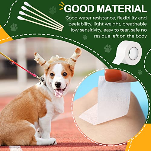1 Inch x 30 Feet Ear Tape for Dogs and 4 Inch Bamboo Buds Non Woven Dog Ear Forms Cotton Dog Ear Swabs Self Adhesive Doberman Ear Support Bamboo Handle Ear Buds for Dogs Dog Ear Care Kit for Cat Dog 1 Inch x 30 Feet Ear Tape for Dogs and 4 Inch Bamboo Buds Non Woven Dog Ear Forms Cotton Dog Ear Swabs Self Adhesive Doberman Ear Support Bamboo Handle Ear Buds for Dogs Dog Ear Care Kit for Cat Dog