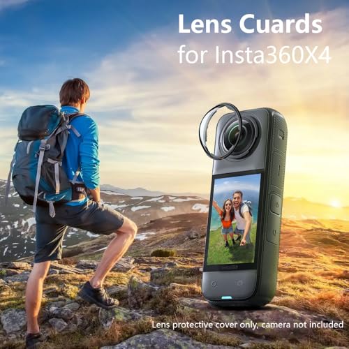 Protector de lente para Insta360 X4, cubierta protectora removible de policarbonato para lente (1 juego - 2 piezas) miniatura 2