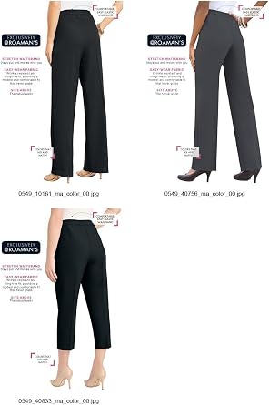 Roaman's Women's Plus Size Wide-Leg Bend Over Pant