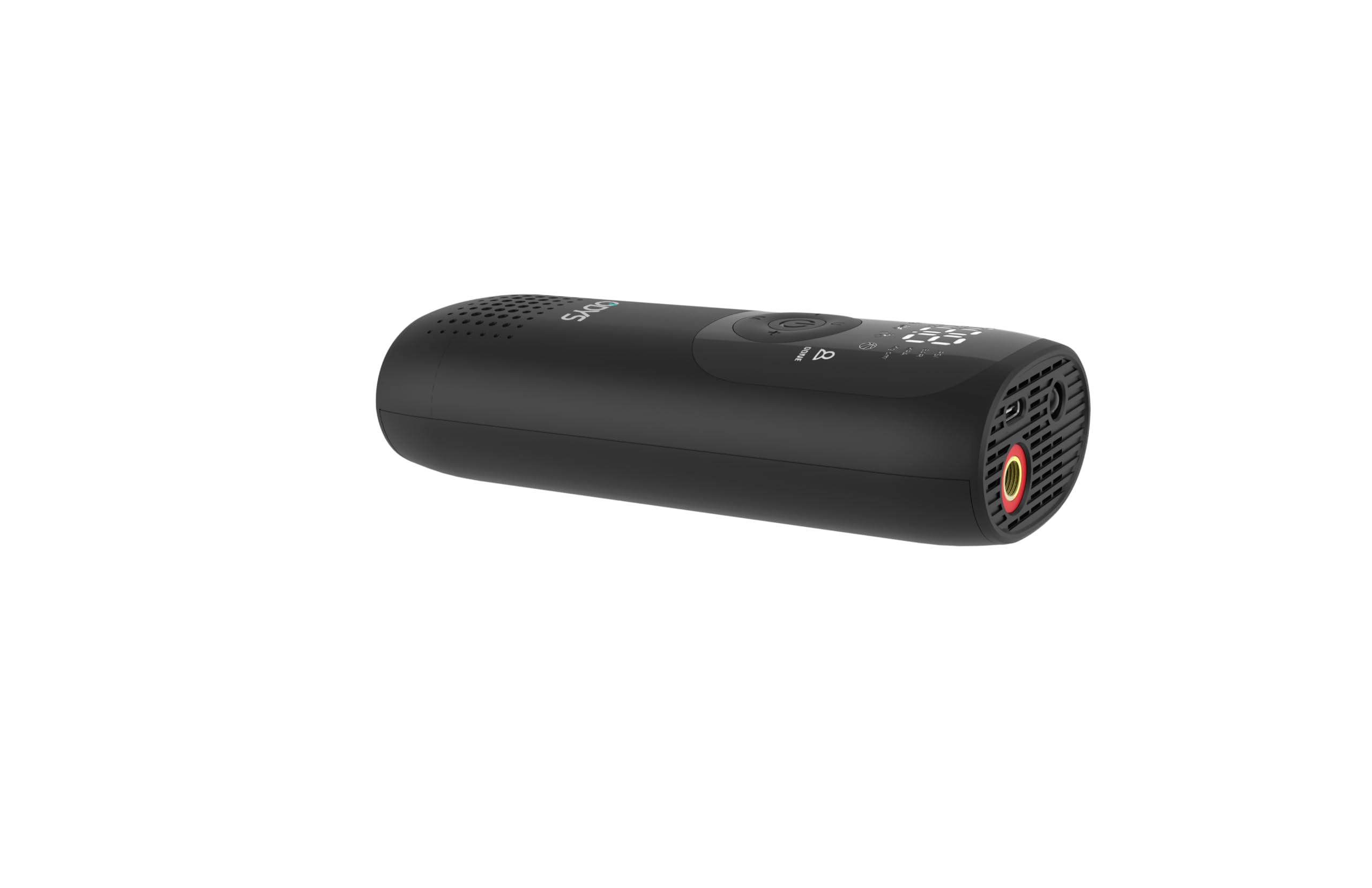 ODYS FlexPump akkubetriebener tragbarer elektrischer Luftkompressor Luftpumpe für Auto, Motorrad, Scooter, Fahrrad, Bälle (0-10Bar/0-150PSI, 2000mAh, Aufladung per USB-C, digitale Anzeige, LED Licht)