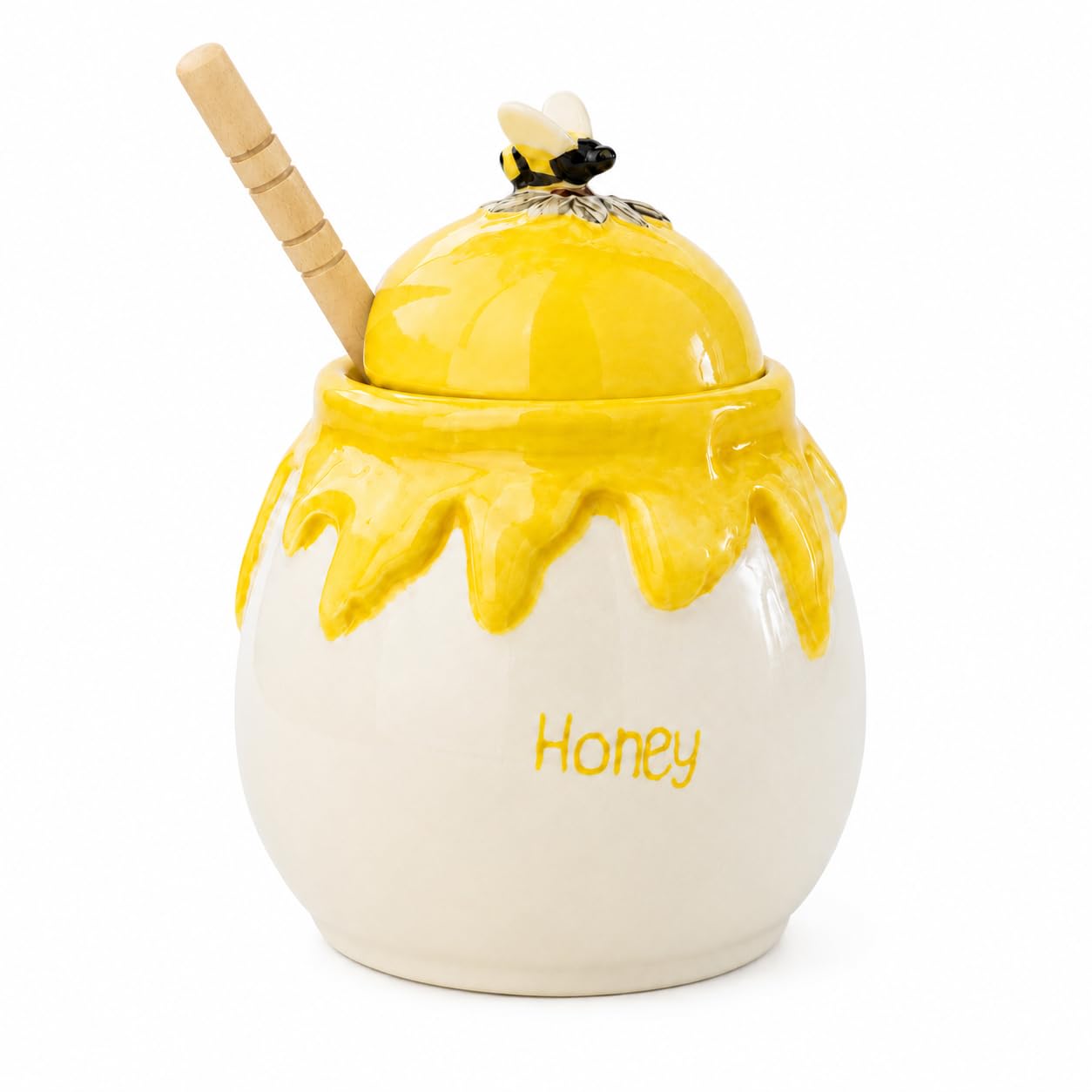 Amazon.com: Blue Sky Clayworks Sweet Honey Drip Honey Bee Pot with
