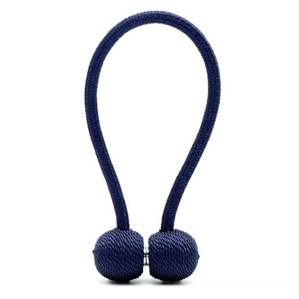Hebilla de Cortinas 2 Piezas 30 cm Cortina Tiebacks Colgante cinturón Bola imán Hebilla Cuerdas Cortina Accesorios Tieback Correa Hebilla decoración del hogar Azul Marino