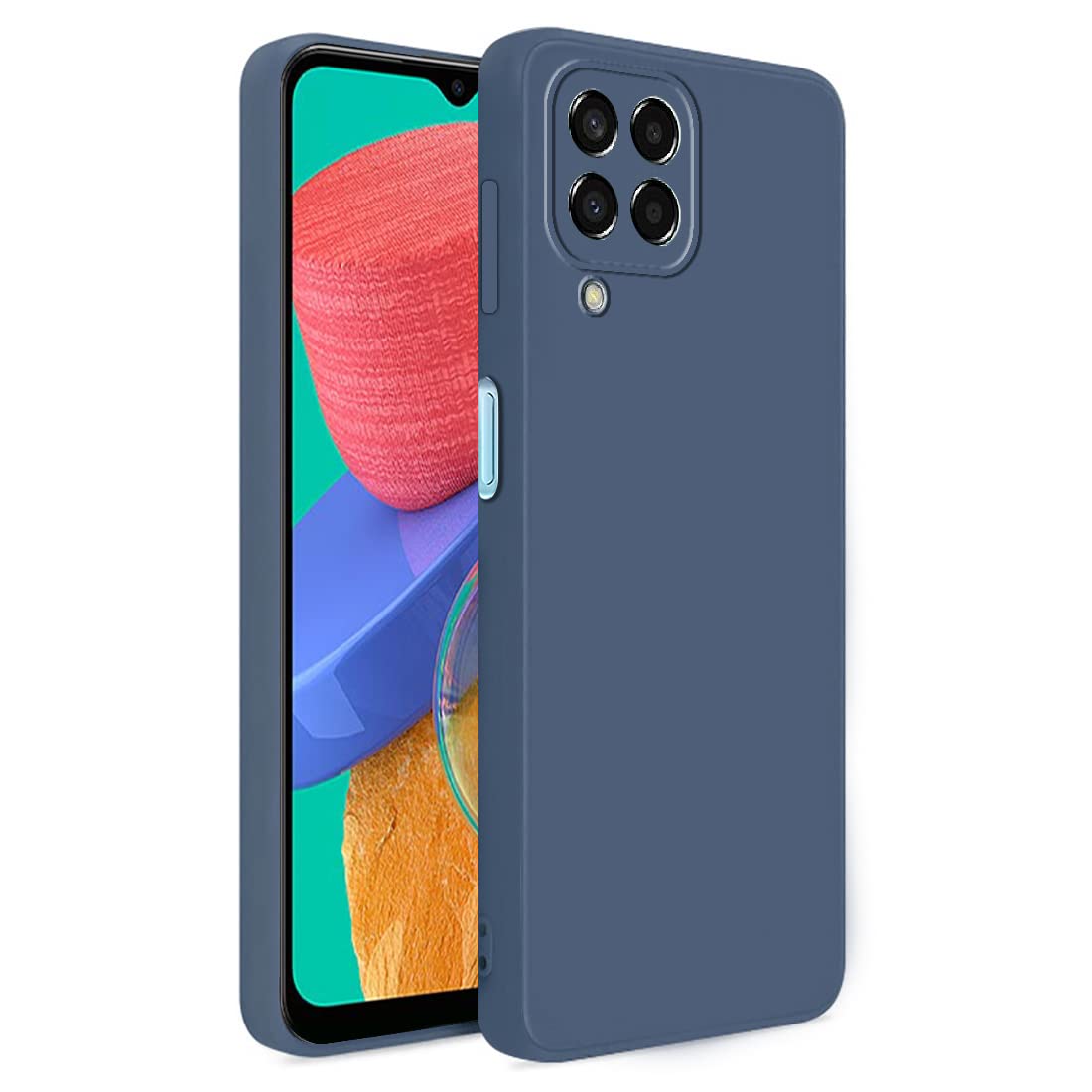 Amazon Brand-Solimo Basic Case for Samsung Galaxy M33 5G (Silicone_Blue) (B09X5XST7Y) Amazon Price History, Amazon Price Tracker