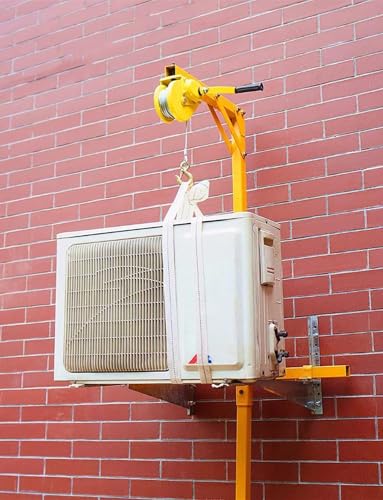 Strumento di sollevamento del condizionatore d'aria, argano per esterni con staffa per installazione, include staffa e verricello da 15 m