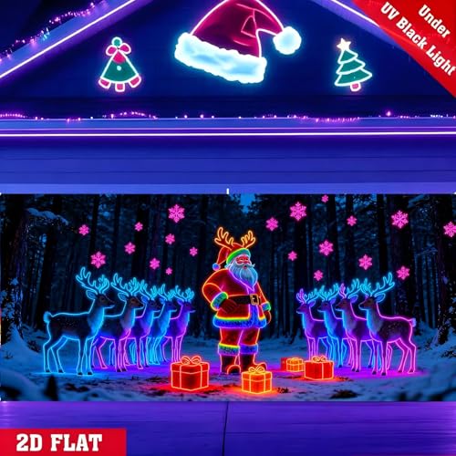 Bannière de porte de garage de Noël décorative et plate en grand format 2D - 5