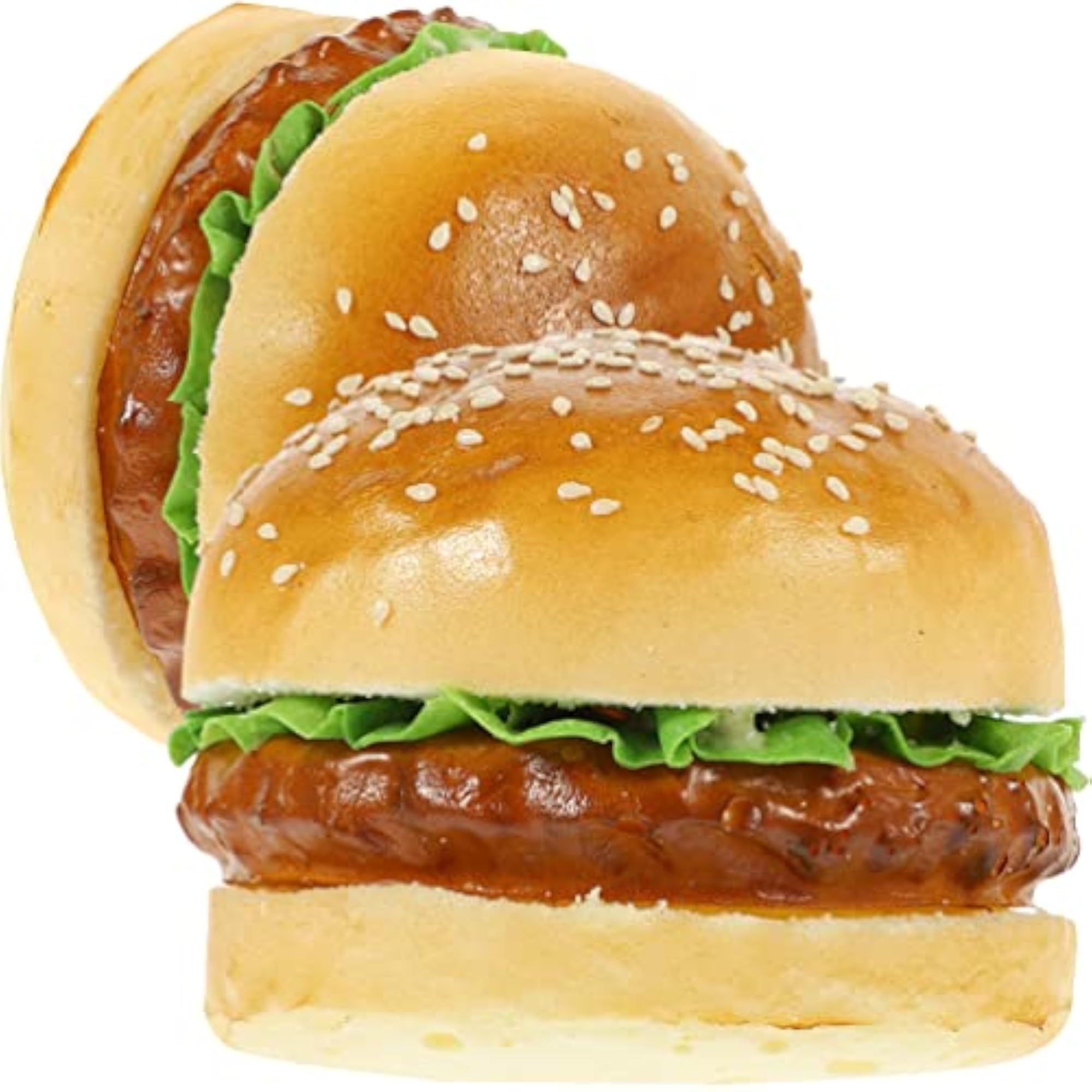 2pcs Fake Burger Artificial Hamburger for Kitchen Display