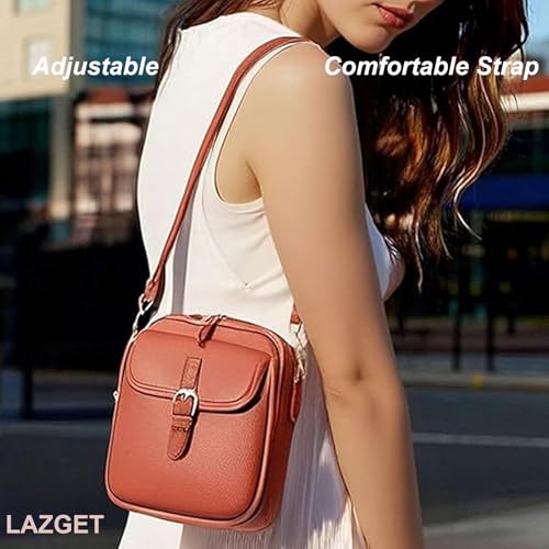 Leather Crossbody Bags for Women,Cross body Bag For Woman, Anti-Theft Vintage Built in Wallet2