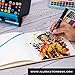 illo Sketchbook 8’’ x 8’’ Square Hardcover Sketch Book, (112lb/180gsm) Heavyweight Paper, Ribbon Marker, Back Pocket, Lays Flat, Minimal Bleed, Vegan, for Artists & Beginners