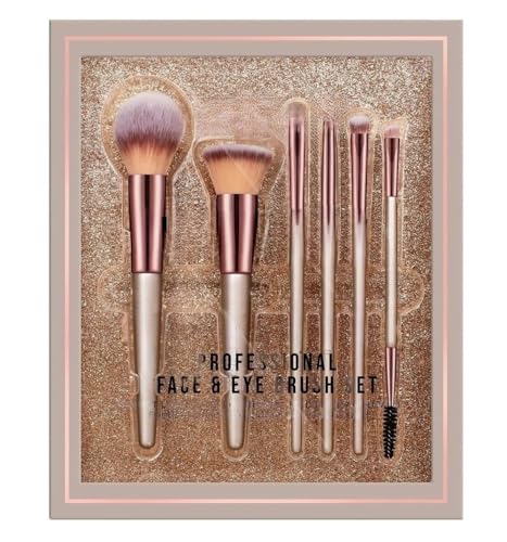 Image of Sloane Premium Makeup Brush Set, Professional Beauty Makeup Brushes for Eye & Face (Pack of 6)