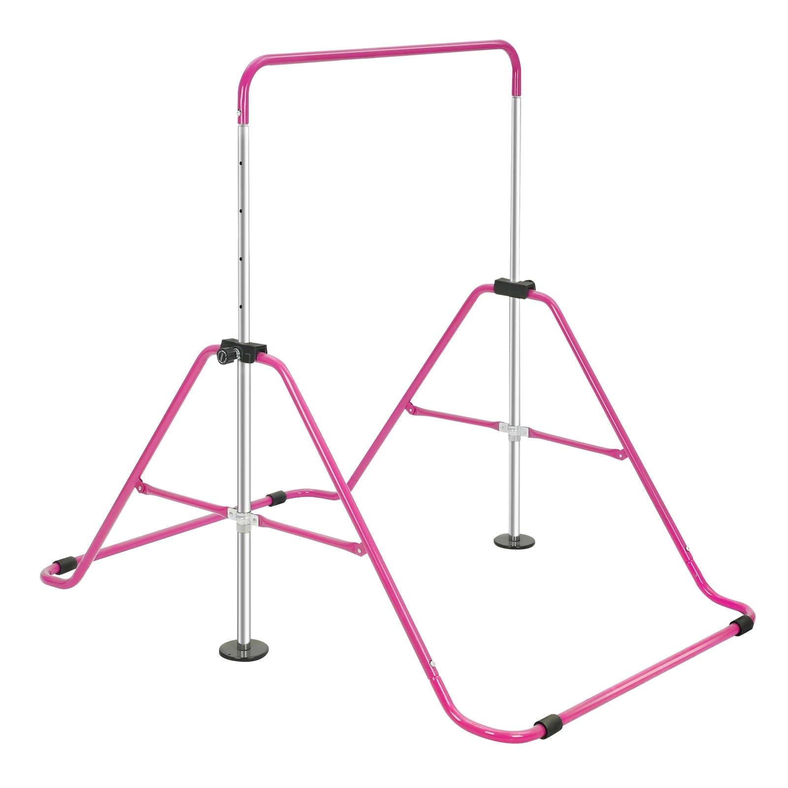 LN COZY CORNER Gymnastics Bar,Adjustable Horizontal Bar Gymnastics Training Kip Bar Gymnastics Equipment for Home Indoor outdoor (Without Rings, Pink)