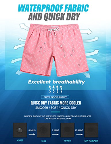 Image of maamgic Mens Slim Fit Swim Shorts Swim Trunks 7 inch Quick Dry Mens Bathing Suits with Mesh Lining