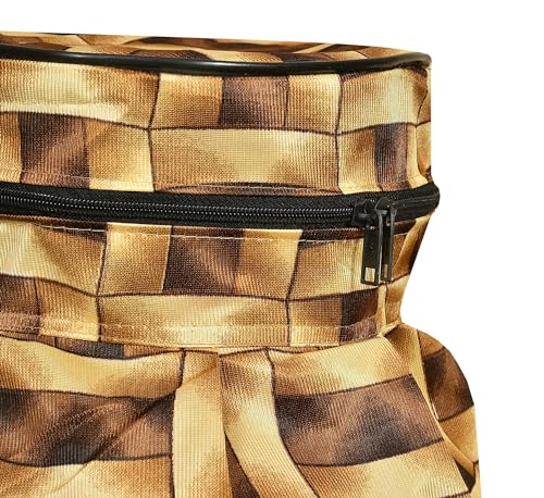 Image of Woah Cotton DustProof and Dustproof LPG Gas Cylinder Cover| Top Design Stain| Dust| DustProof PVC LPG Gas Cylinder Cover, Polyester Gas Tank Cover Fits StandardG (Pack of 1, Golden Border)