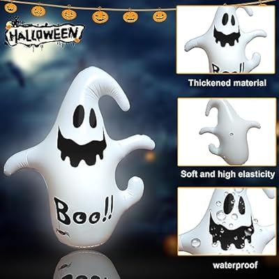 1,2M Aufblasbare Halloween-Geister-Deko mit LED & Fernbedienung – Gruselige Stimmung für Garten, Haus & Partys! – Bild 5