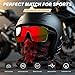 DioKiw 3PCS Sport Polarized Sunglasses Men Fashion UV Protection Fishing Cycling Baseball Glasses Lightweight Big Frame Mountain Bike Goggles