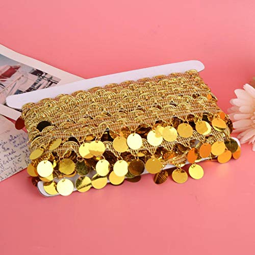 10 Yards Tassel Belt Waist Chain Belly Fashion Belt Belly Dance Tassel Belt Round Hip Scarf for Women and Girls(gold) Clothing Accessories2
