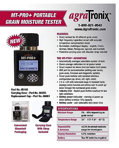 Agratronix NA 05100, Mt-Pro+ Portable Grain Moisture Meter thumb #1