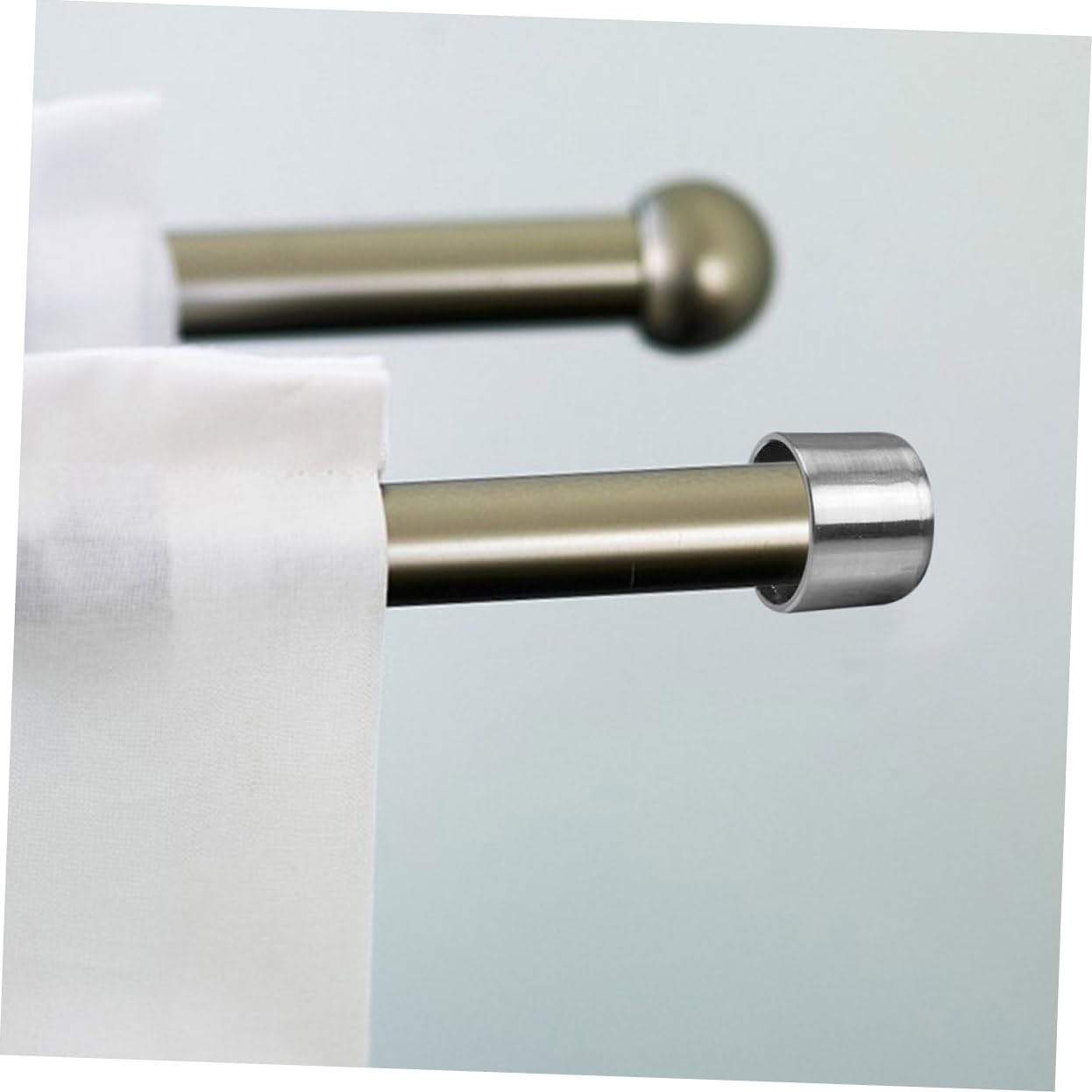 BESTYASH 6 Pezzi Tappi Tendaggi in Lega Argento per Bastoni per Tende, Terminali Facili da Installare, Decorazione Unica per Aste da Finestra