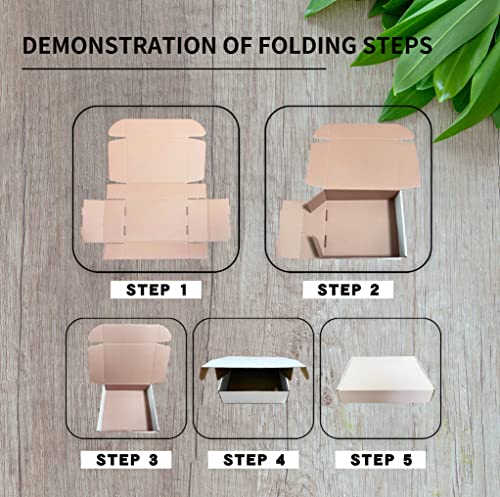 Snogswog 28 Pack 10X8X3 Inches Shipping Boxes, White Corrugated Cardboard Box Literature Mailer #TOP6