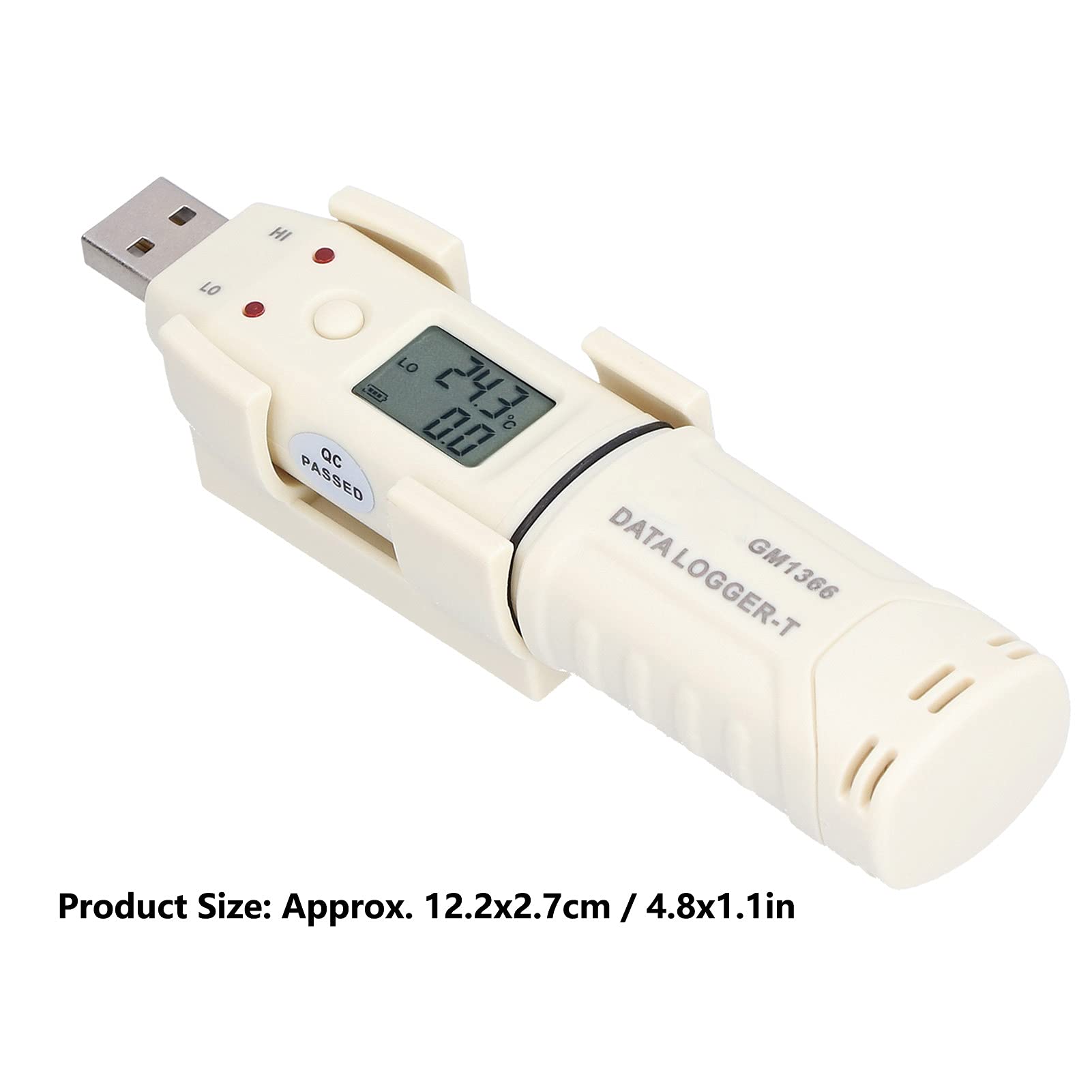 Termometr wewnętrzny, cyfrowy rejestrator temperatury i wilgotności USB Smart LED Rejestrator wilgotności środowiska wewnętrznego