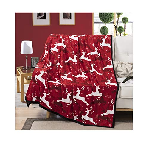 DANNI Christmas Blanket on Beds Velvet Plush Throw Blanket for Kids Adults Bedspread Sofa Cover Thick Quilt Warm Cover Blanket 1pcs (150x200cm)