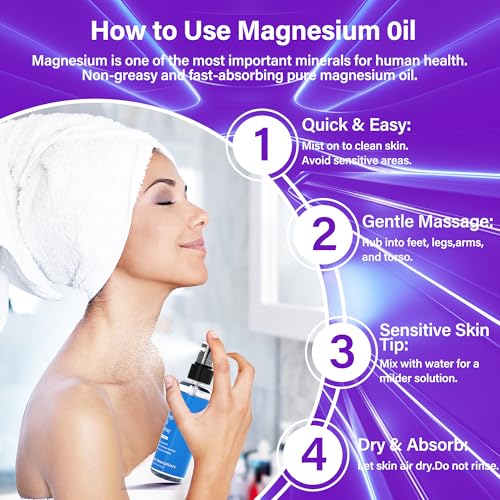 Chamex Magnesium Oil Spray, 100Ml Pure Magnesium Oil Spray Organic Natural thumb #5