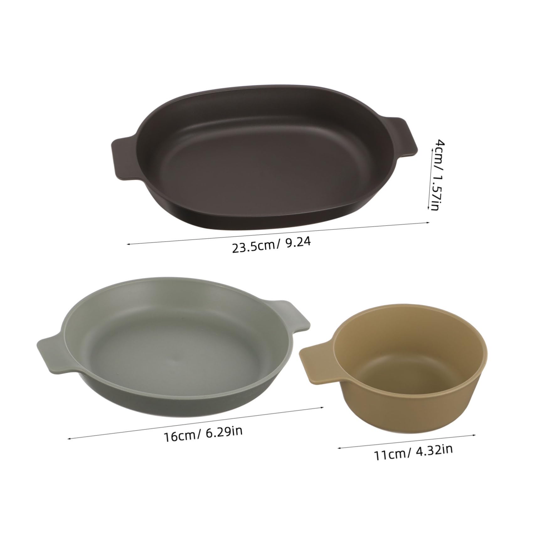 WHAMVOX 1set Outdoor Portable Bowl and Plate Plates Lightweight Camping Dinnerware for Easy Storage and Cleanup for Picnics and Bbqs