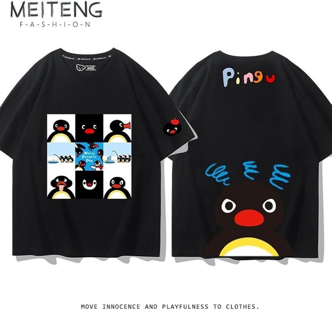 PINGU デニムロンパース・Tシャツ　サイズ90 ピングー PINGU デニムロンパース・Tシャツ サイズ90 ピングー