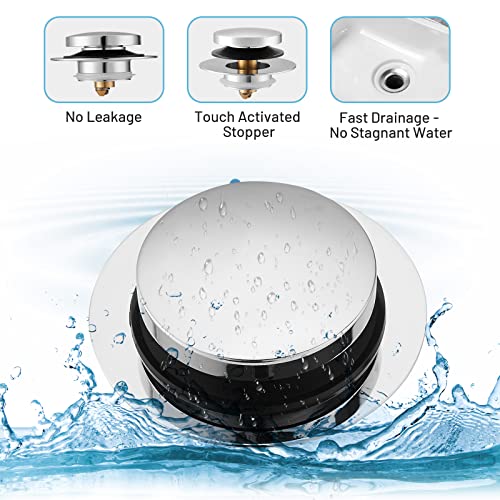 Uxoz Bathtub Stopper Upgraded Tub Stopper Universal Drain Stopper, Replacing Lift And Turn, Tip Toe Or Trip Lever Tub Drains For 1.5"-1.72" Drain Hole #TOP2