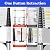 DEZEX Telescoping Ladder,12.5 FT Aluminum One-Button Retraction Lightweight Ladder with 2 Triangle Stabilizers,Heavy Duty 375 lbs Max Capacity,Ideal for Home, RV, and Outdoor