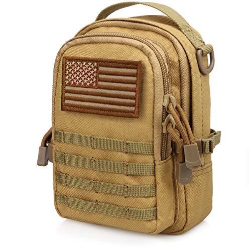 WYNEX Bolsa tática Molle pequena, cinto utilitário EDC, bolsa IFAK Molle, acessório para mochila tática, cinto de batalha, mini réplica de design de mochila de assalto de 3 dias