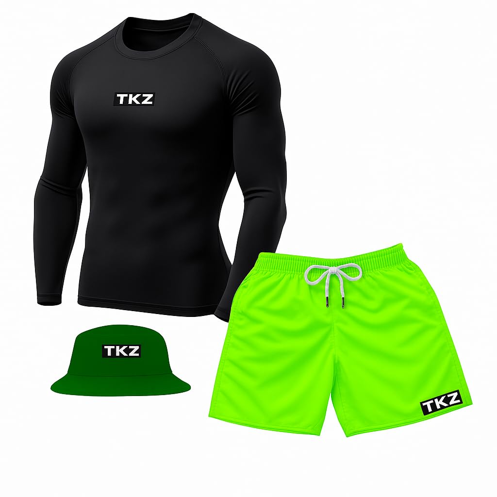 Kit Praia TKZ Short de Praia + Camiseta Térmica Manga Longa + Chapéu Bucket em promoção! Veja a oferta e mais achadinhos de Moda praia 2 Hoje é o melhor dia para comprar Kit Praia TKZ Short de Praia + Camiseta Térmica Manga Longa + Chapéu Bucket com aquele preço maroto! Promoção! Aproveite a oferta! 2